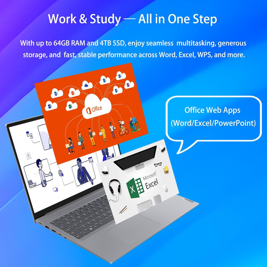 Lenovo ThinkBook 16 G6 Laptop for Business and Student, Microsoft Office Web App, 16' WUXGA Anti-Glare Screen, Intel Core i5-13420 (Beat Intel Core i7-1365U), 32GB DDR5 RAM, 1TB SSD, Windows 11 Pro