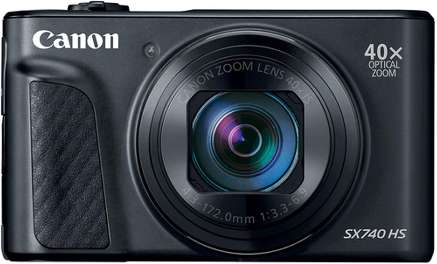 Canon Powershot SX740 HS Digital Camera (Black) + 64GB Memory + Stabilizing Grip + Software Pack +More (Value Bundle) (Renewed)