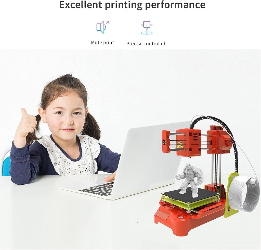 3D Printer for Kids, 3D Printer for Beginners with Removable Magnetic Printing Base, 100 * 100 * 100mm Printing Size