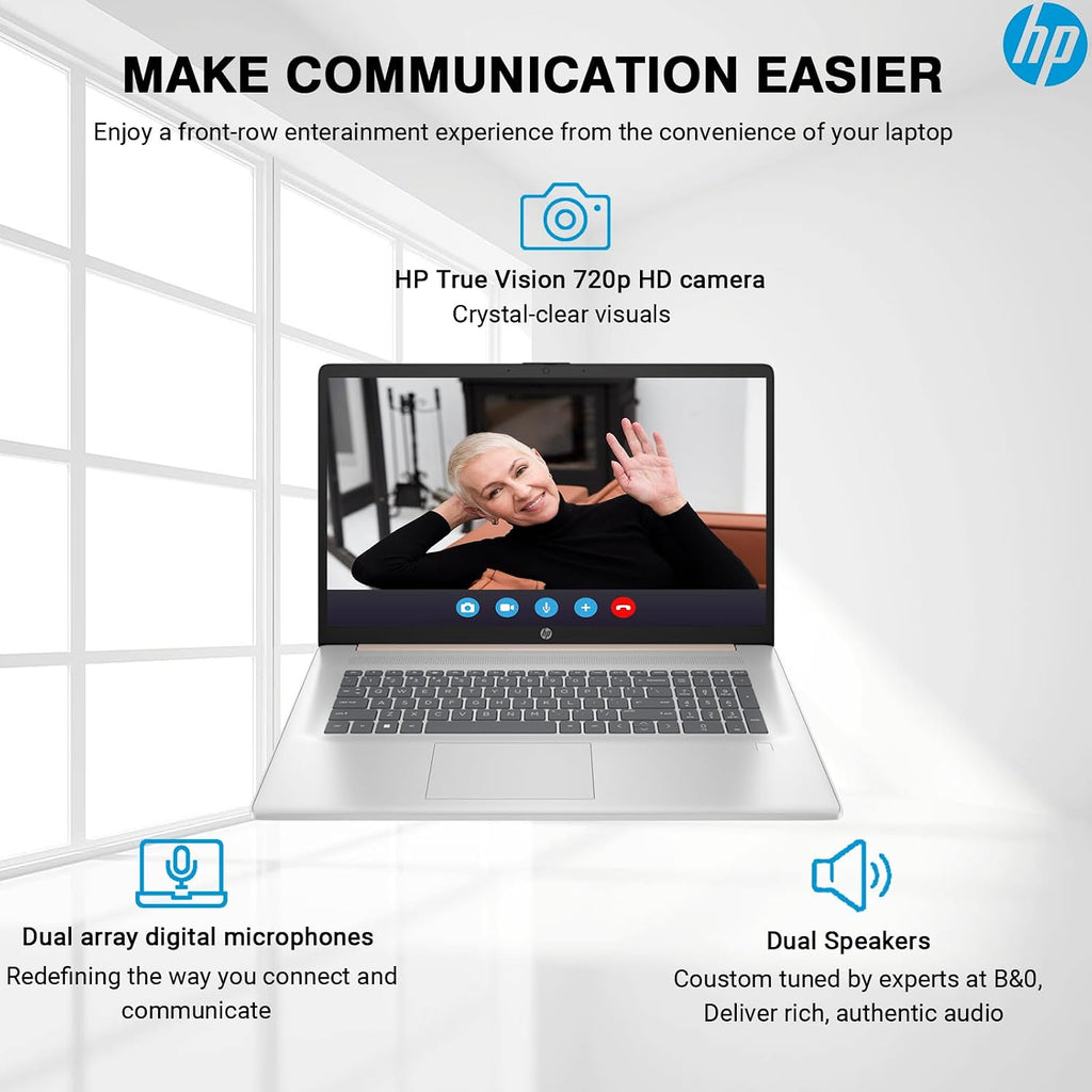 HP 17 Inch Touchscreen Laptop Computer, 17.3 HD+ Touch Screen Business Laptop PC, Intel Core i7, 64GB RAM 2TB SSD, Windows 11 Pro, Backlit 10 Key Number Pad, Fingerprint, Rose Gold