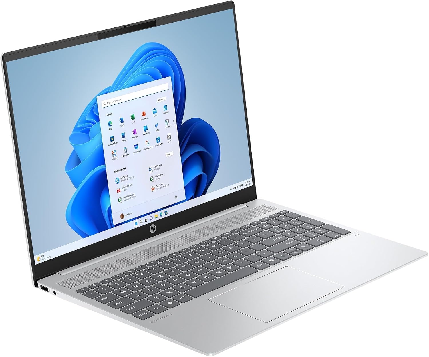 HP Omnibook 5 16' WUXGA Touch Screen Laptop| Intel Core Ultra 7 255U |Intel Graphics| Copilot |Backlit | Silver | 16GB RAM DDR5 | 1024GB SSD |Windows 11 Home |Bundle with HDMI Cable