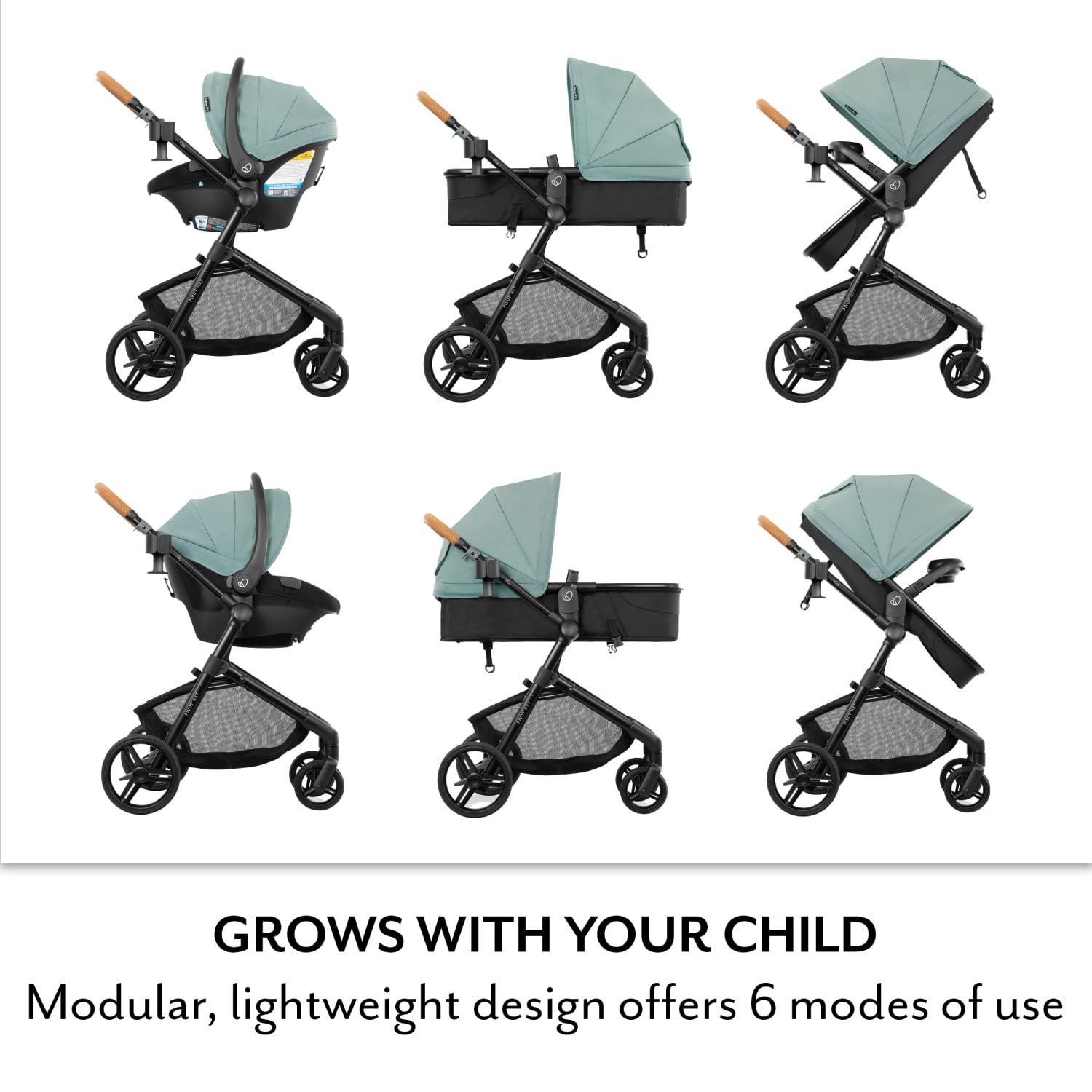 Evenflo Pivot NXT Travel System w/ Revolve180 LiteMax NXT Infant Car Seat (Driftwood Brown)