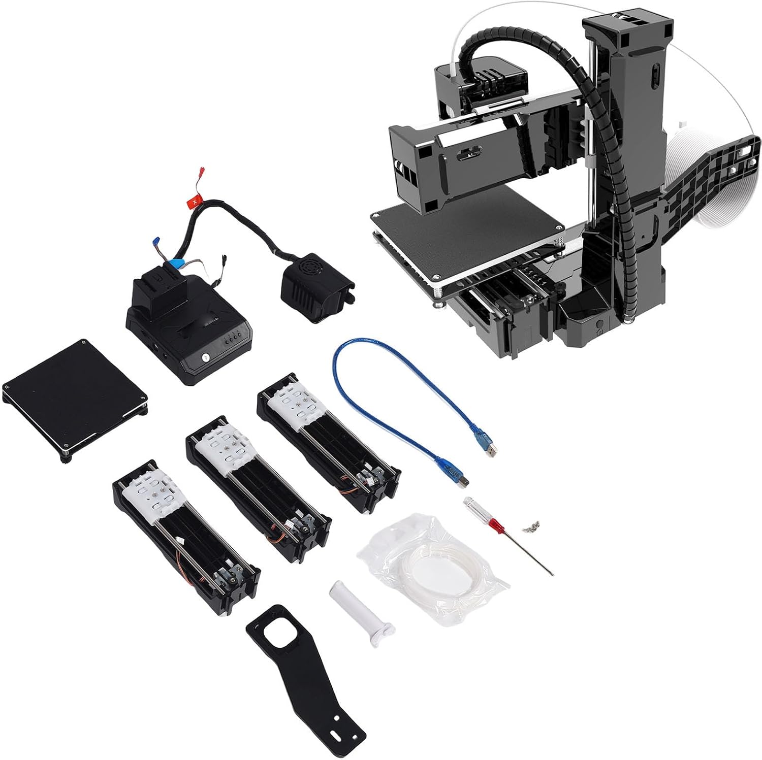 K9 3D Printer, Fast Heating 100x100x100mm Build Size 0.05mm Layer Resolution with Automatic Slicing Software, for Beginners and Kids (US Plug)