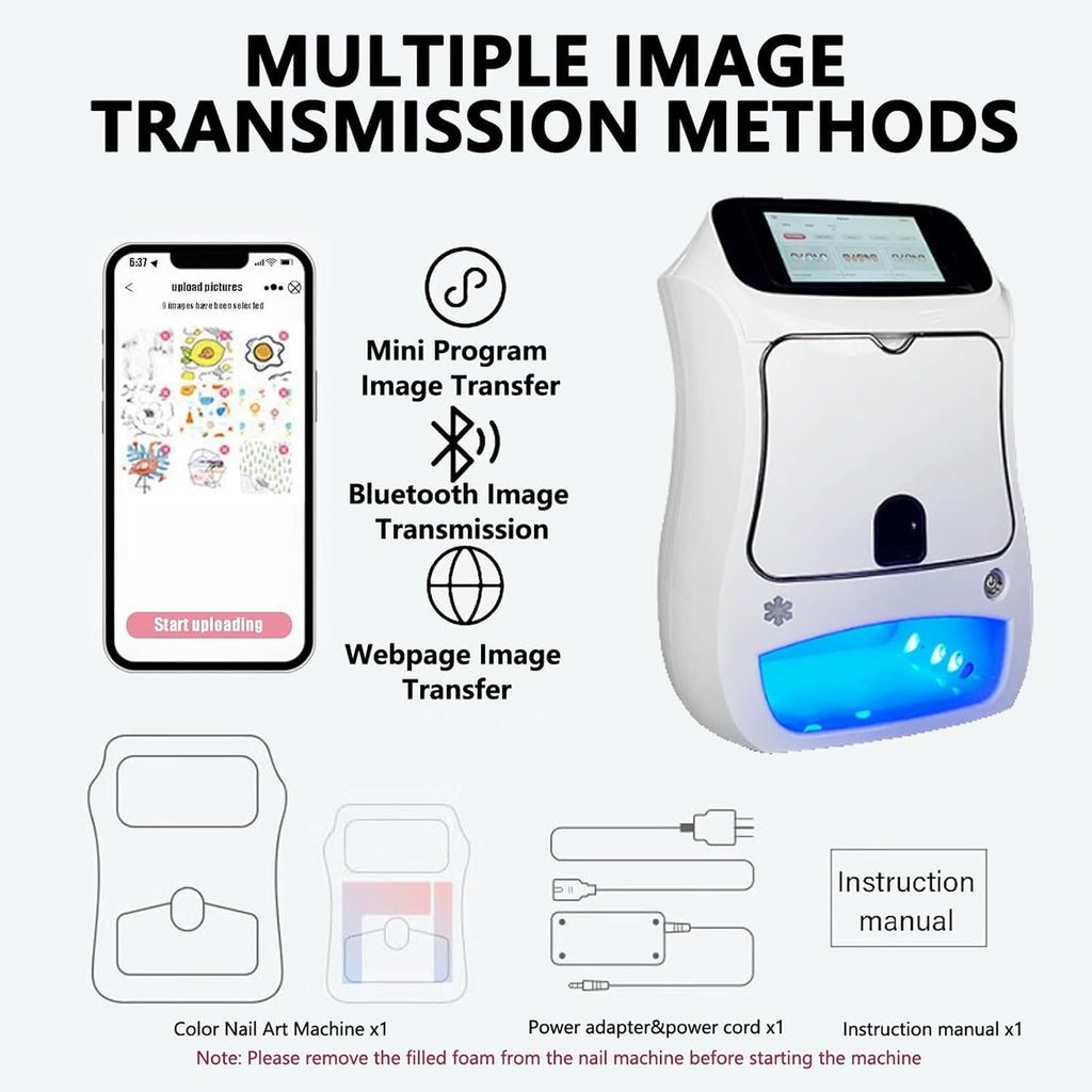 Smart 3D Nail Printer Robot - Fast 10s Digital Nail Art Machine for Kids & Salons, Professional Nail Art Device for Enthusiasts, Easy & Creative Manicure Solution