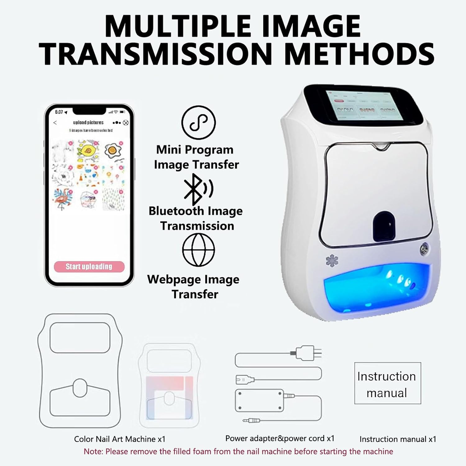 Smart 3D Nail Printer Robot - Fast 10s Digital Nail Art Machine for Kids & Salons, Professional Nail Art Device for Enthusiasts, Easy & Creative Manicure Solution