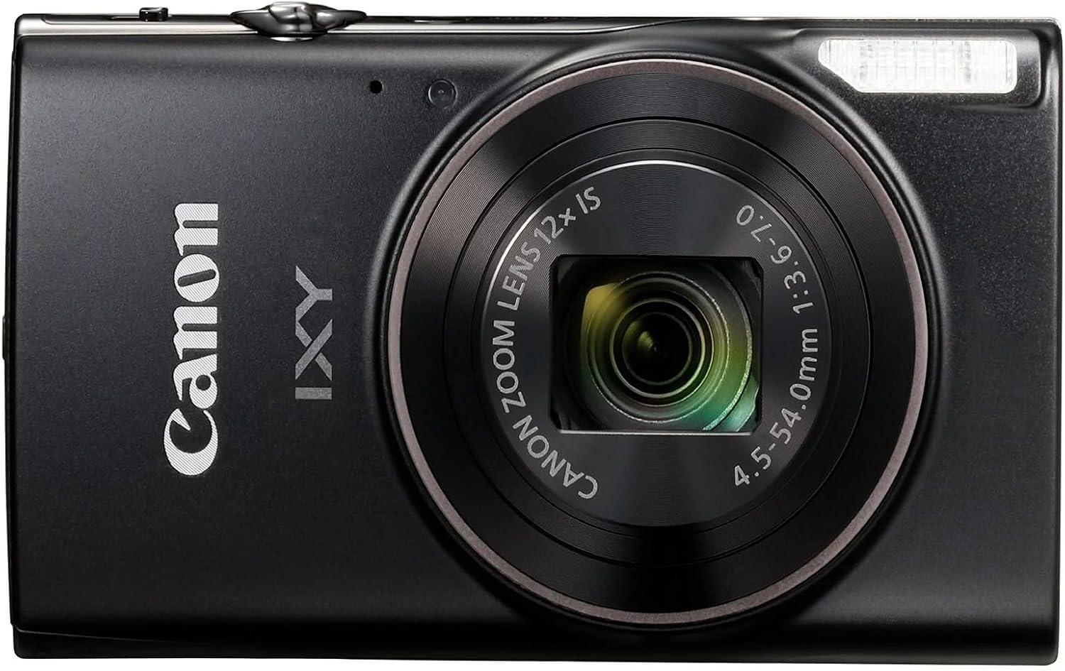 Canon PowerShot IXY 650 (ELPH 360) HS Compact Digital Camera 12x Optical Zoom IXY650 (Black) Bundle 64GB Memory Card + Card Reader + Photo Software + Vlogging Tripod + Cleaning Kit + More