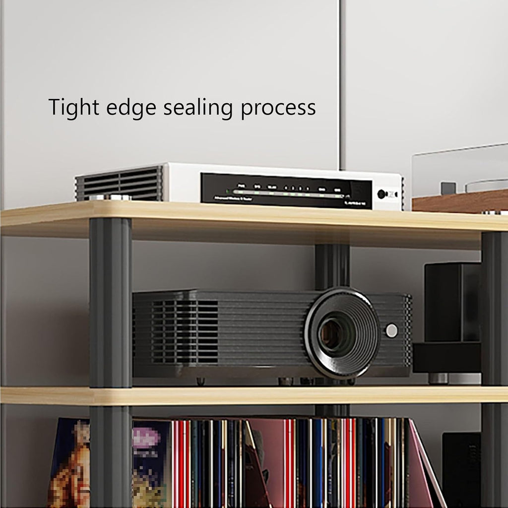 AV Media Stand, Audio Rack Corner Component Cabinet, Open Storage Shelf, Power Amplifier Shelf Equipment, TV Printer Storage Stand, for Home, Office(White,1 Tier 5CM/1.9in)