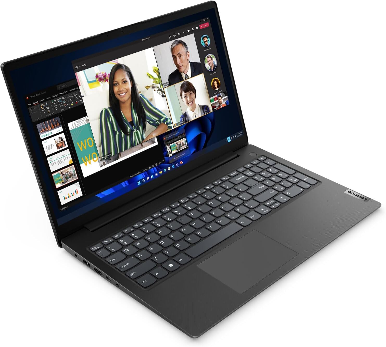 Lenovo V15 Laptop | Intel Pentium Silver N6000 Processor | 15.6' FHD (1920 x 1080) | 16GB RAM | 256GB SSD | Ethernet RJ-45 | Military Durability | Windows 11 Pro | Black (Renewed)