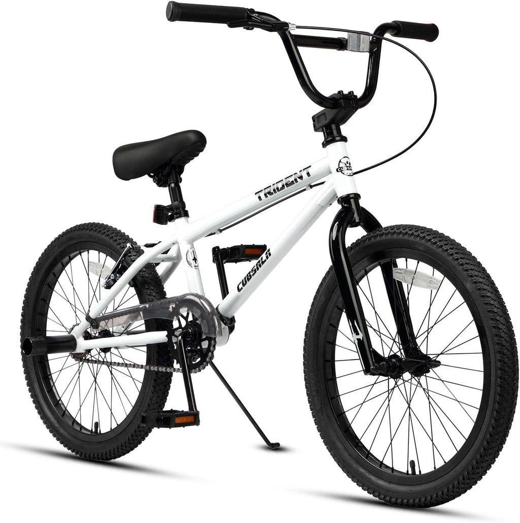 cubsala 20 24 26 Inch BMX Race Bike Trident Bicycles Beginner-Level to Advanced Riders with 2 Pegs, Multiple Colors