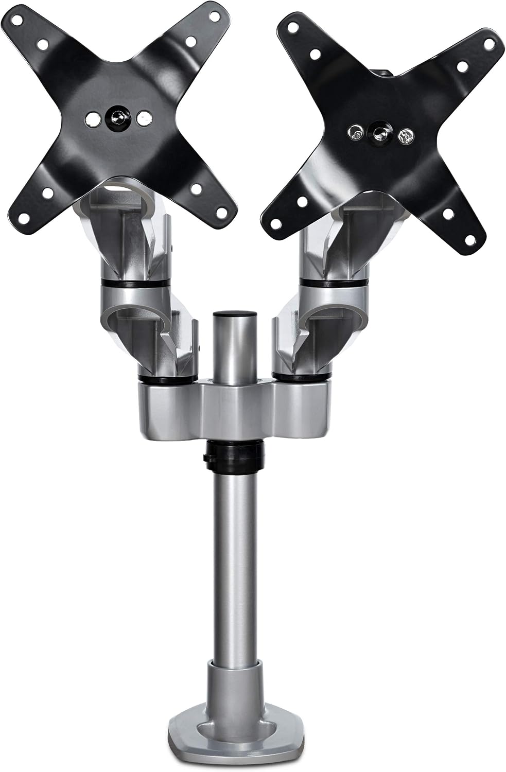 StarTech.com Desk Mount Dual Display Arm, Premium Articulating VESA Mount for Screens up to 27' (17.6lb/8kg), Height Adjustment, Rotate, Tilt, Swivel, Clamp or Grommet Base, TAA