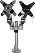 StarTech.com Desk Mount Dual Display Arm, Premium Articulating VESA Mount for Screens up to 27' (17.6lb/8kg), Height Adjustment, Rotate, Tilt, Swivel, Clamp or Grommet Base, TAA