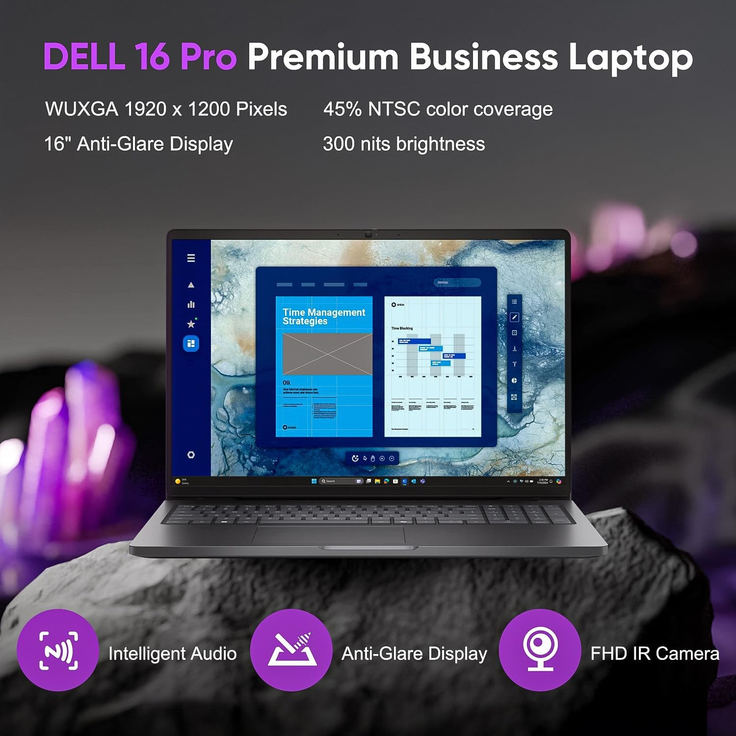 Dell 2025 Pro 16 WUXGA Business Laptop, 16' 1920 x 1200p Anti-Glare Display, Intel 10-Core 5 120U (Up to 5.0 GHz, Beat Latitude), 16GB DDR5 RAM, 1TB SSD,WiFi 6E, Bluetooth 5.3, Windows 11 Pro