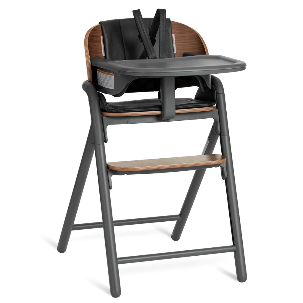 Evolur Step and Savor Baby High Chair, Converts to Adult Stool, 5 Position Adjustable Height and Footrest Positions Portable High Chair, Removable Tray, Easy to Clean and Removable Cushion