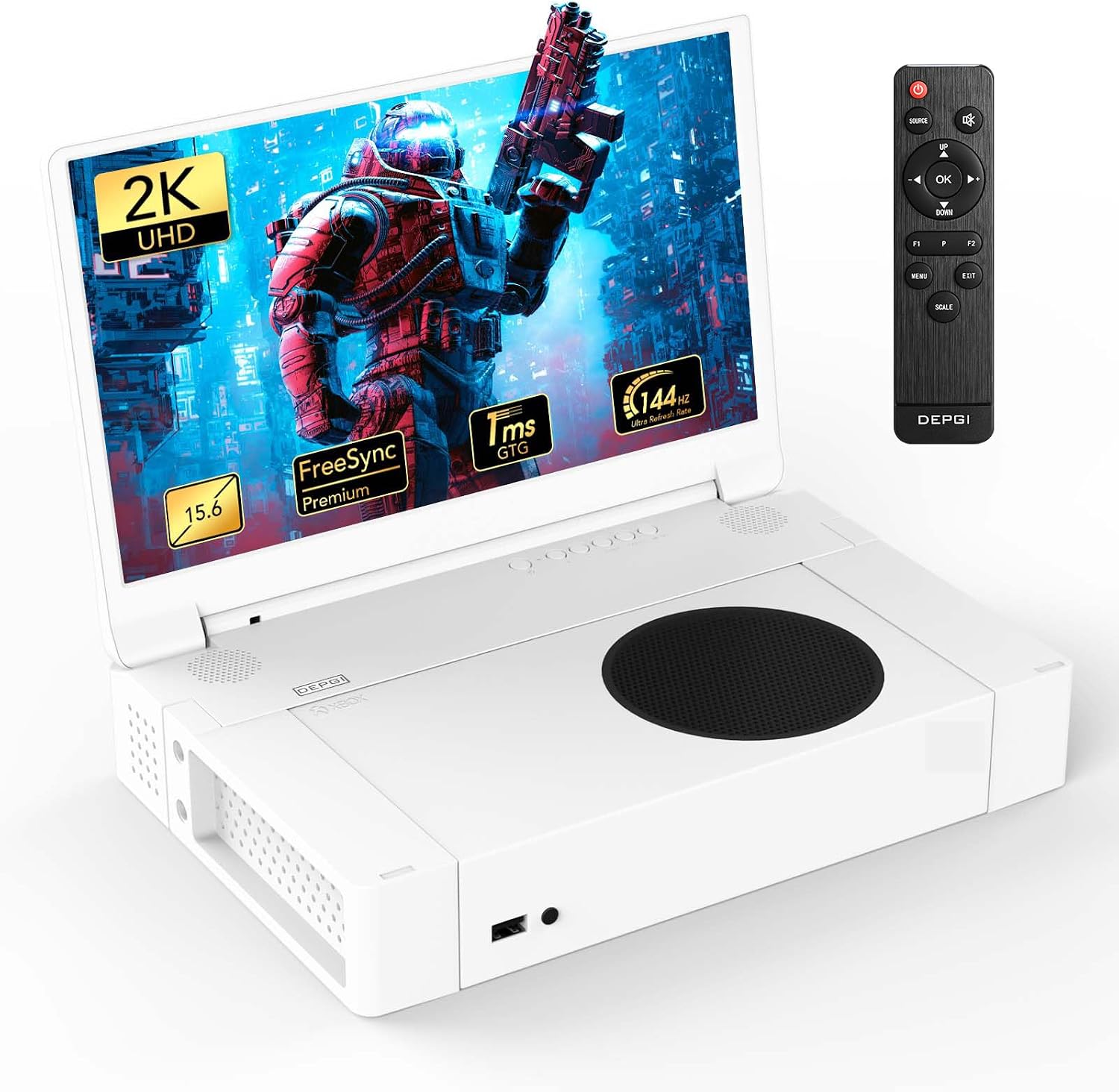 DEPGI 15.6' Portable Monitor for Xbox Series S,144Hz 2K QHD IPS Gaming Monitor for Xbox Series S (Not Included), with HDR AMD FreeSync 2X HDMI for Indoor Outdoor Travel