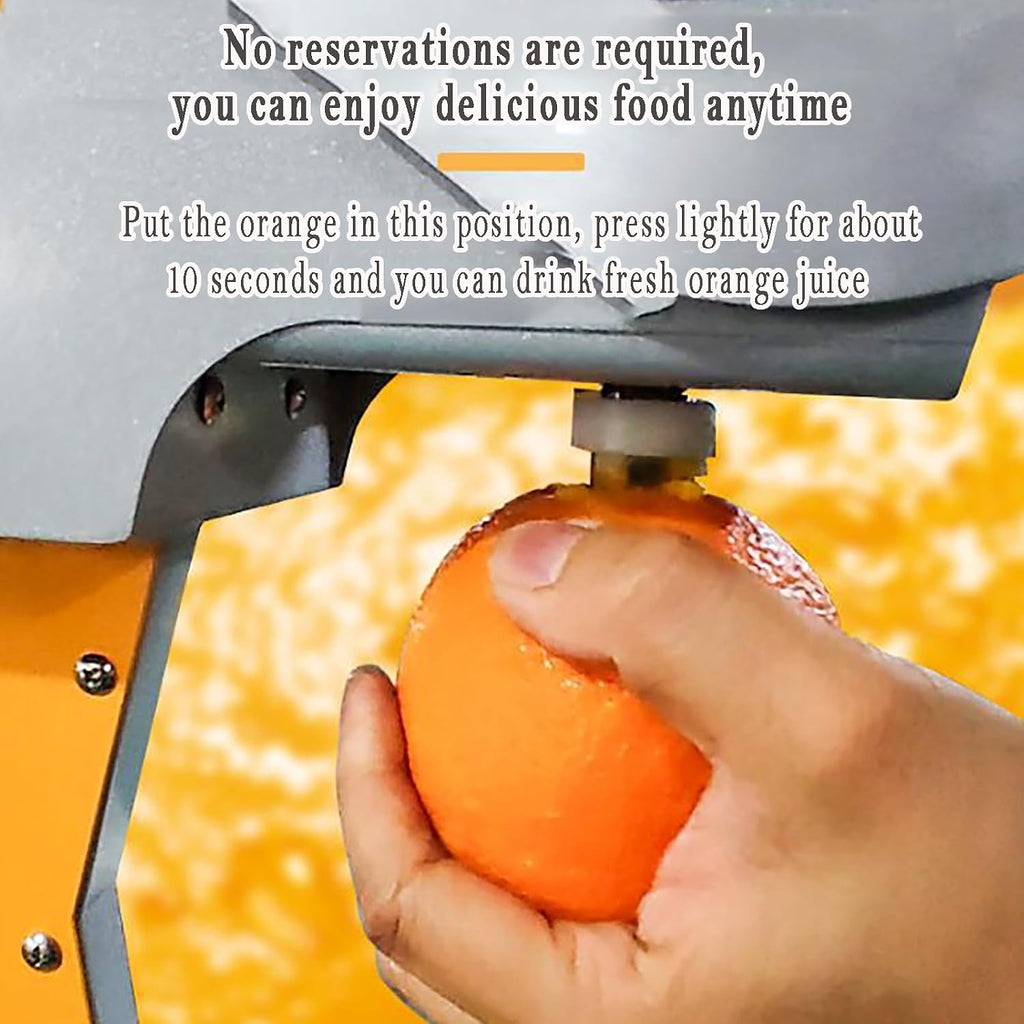 Commercial Juicer, Orange, Watermelon, Pineapple Juicer with Corer and Double Blades, No Peeling Required, 10S Fast Juicer, Suitable for Fruits with Diameters of Φ88-120mm