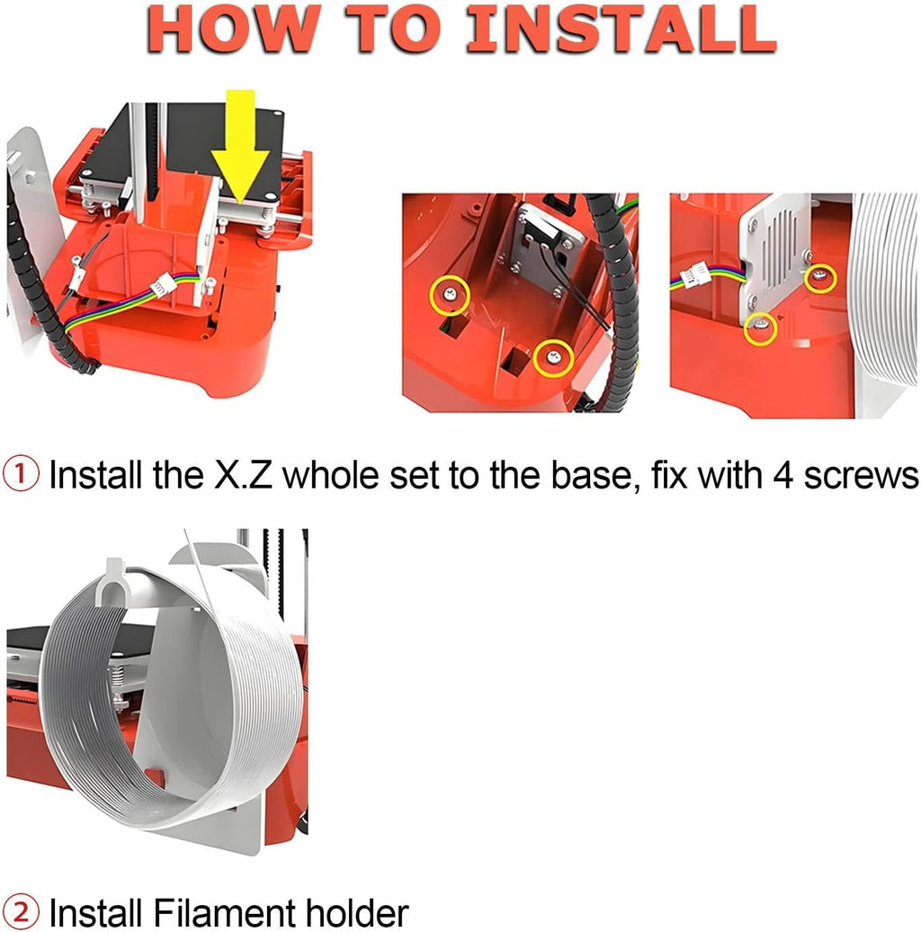 Mini DIY 3D Printers Desktop Kit,K7 3D Printer,Household Educational DIY Kit,with TF Card,with Larger Printing Size 100x100x100mm,for Beginners,Kids,Student Education Black