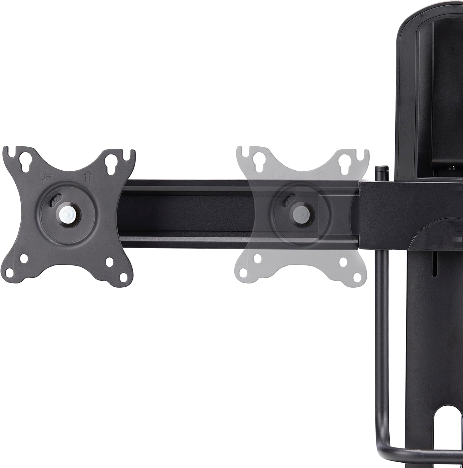 StarTech.com Crossbar Dual Monitor Desk Stand for 27inch Screens, Max Cap 26.4lb, VESA Mount 75x75/100x100, Height Adjustable