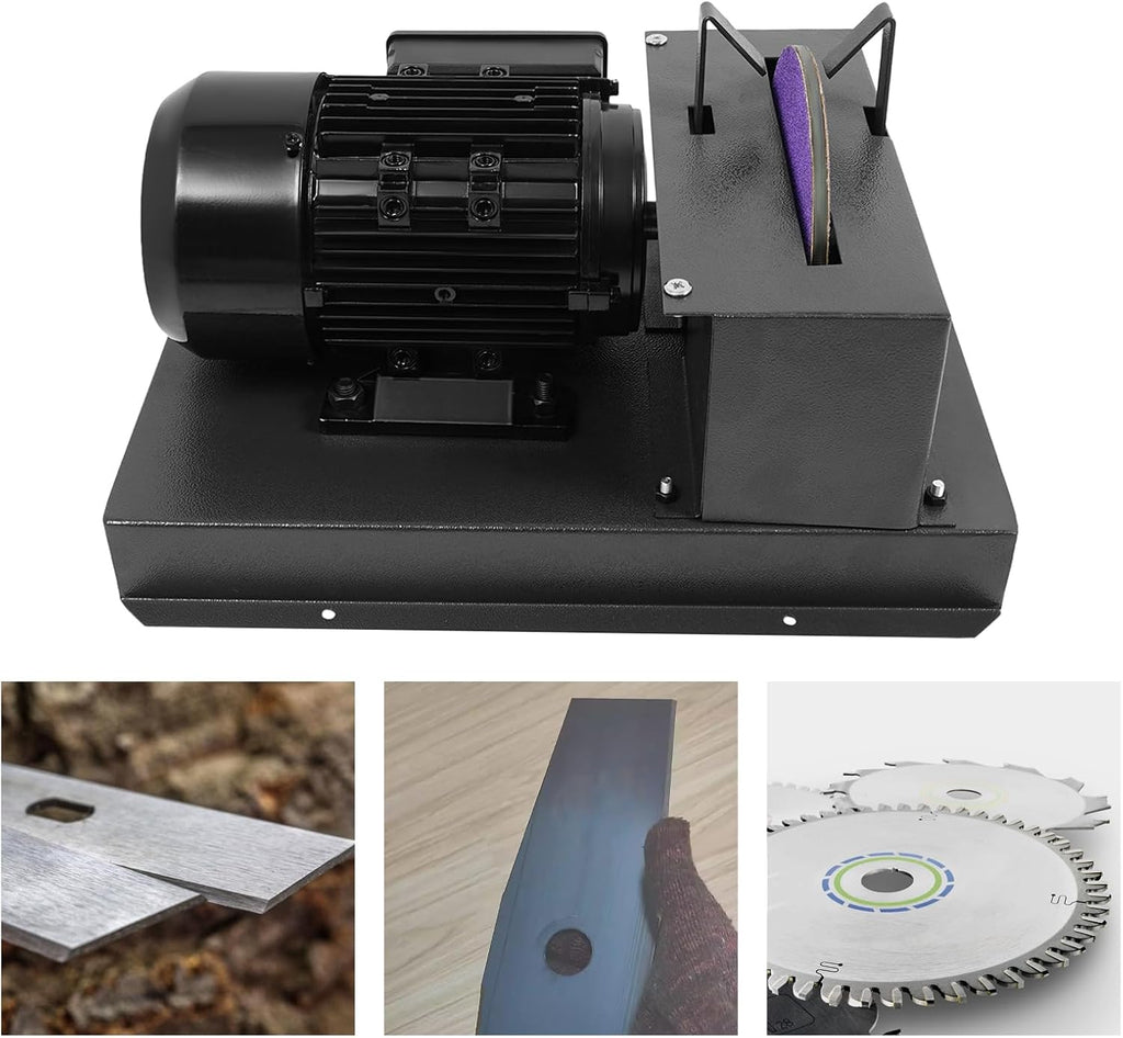Lawn Mower Blade Sharpener, 2/3HP 500W Electric Blade Grinder, 1700 RPM Bench Blade Sharpening Machine with 7in Grinding Wheel for High-Low Lift Gator Flat Mower Blades