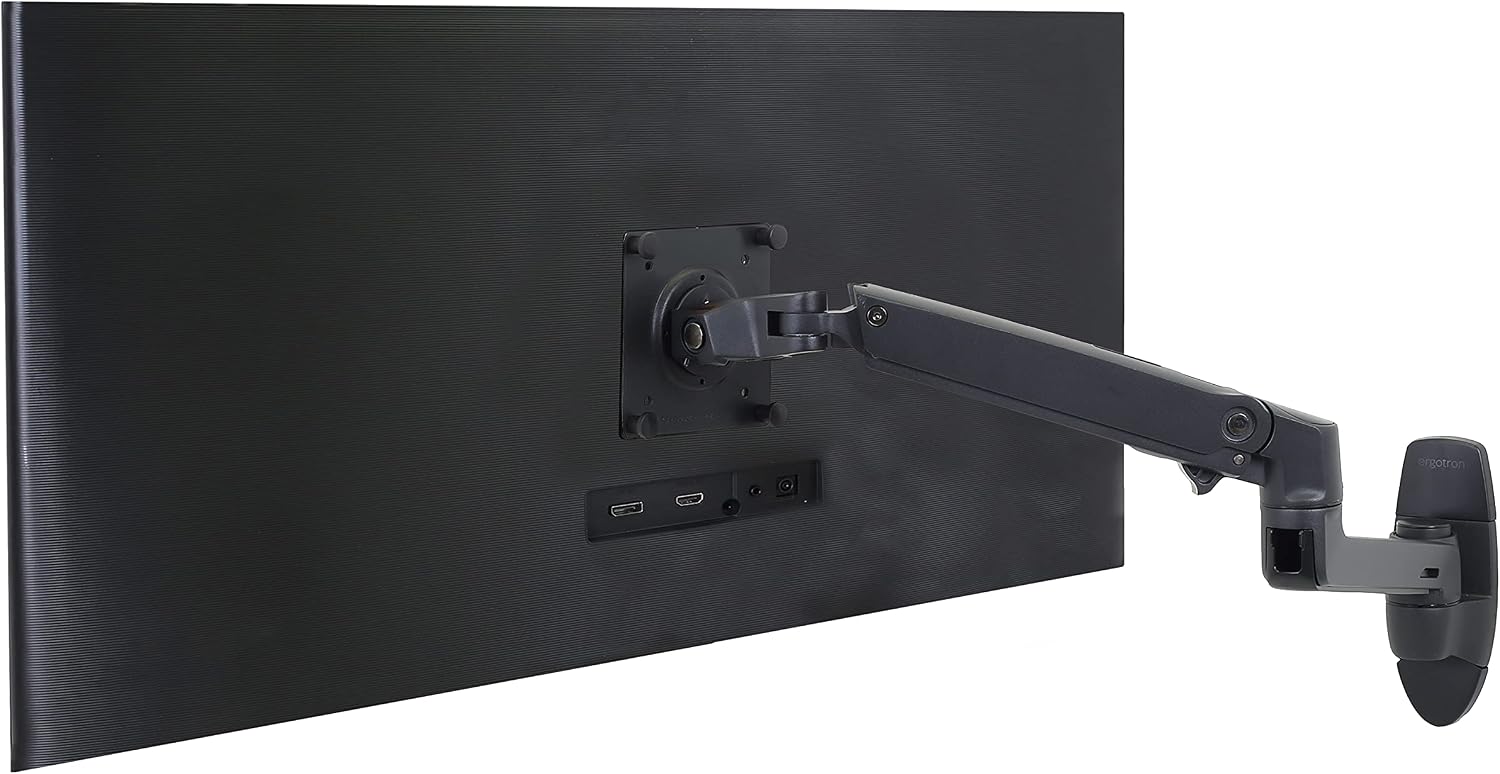 Ergotron – LX Single Monitor Arm, VESA Wall Mount – for Monitors Up to 34 Inches, 7 to 25 lbs – Matte Black