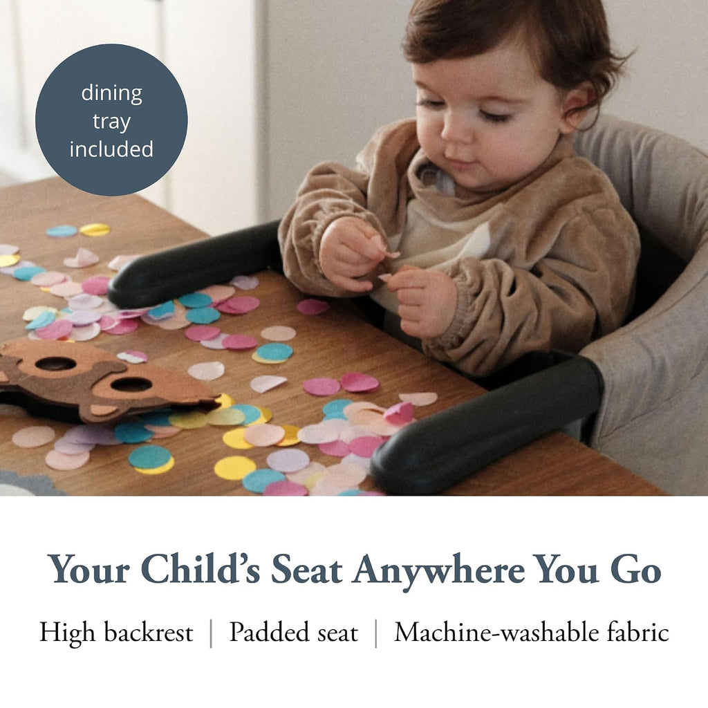 Inglesina Fast Table Chair - Desert Beige + Fast Dining Tray - Portable Baby High Chair for Babies & Toddlers up to 37 lbs - Fits Tables 0.8''-3.5'' Thick - Compact, Easy to Use - Travel Bag Included