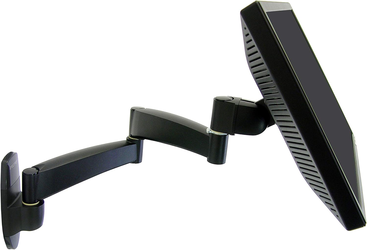 Ergotron – 200 Series Single Monitor Arm, VESA Wall Mount – for Monitors Up to 38 Inches, 0 to 25 lbs – Two Extensions