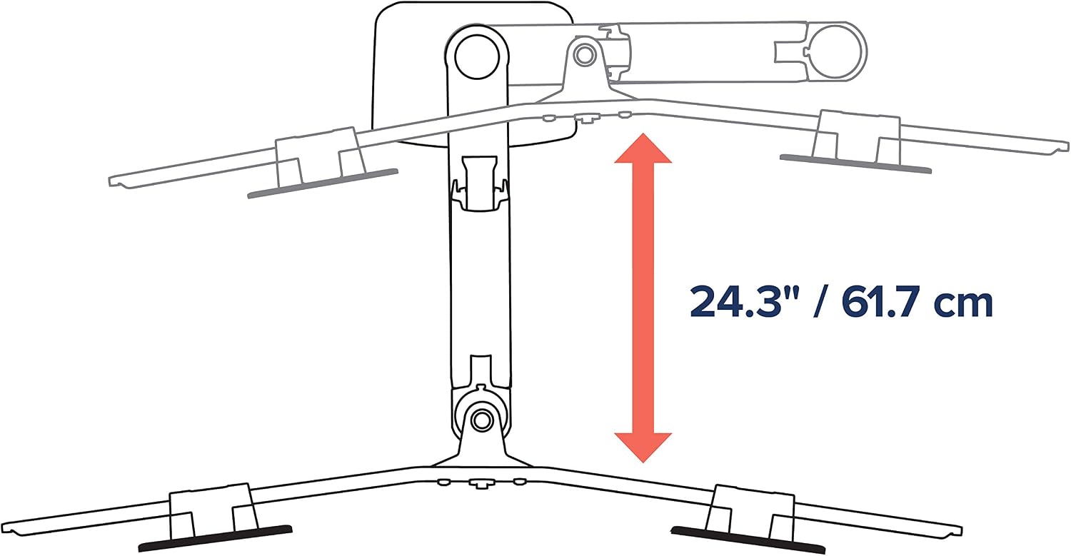 Ergotron – LX Dual Direct Monitor Arm, VESA Desk Mount – for 2 Monitors Up to 25 Inches, 2 to 11 lbs Each – White