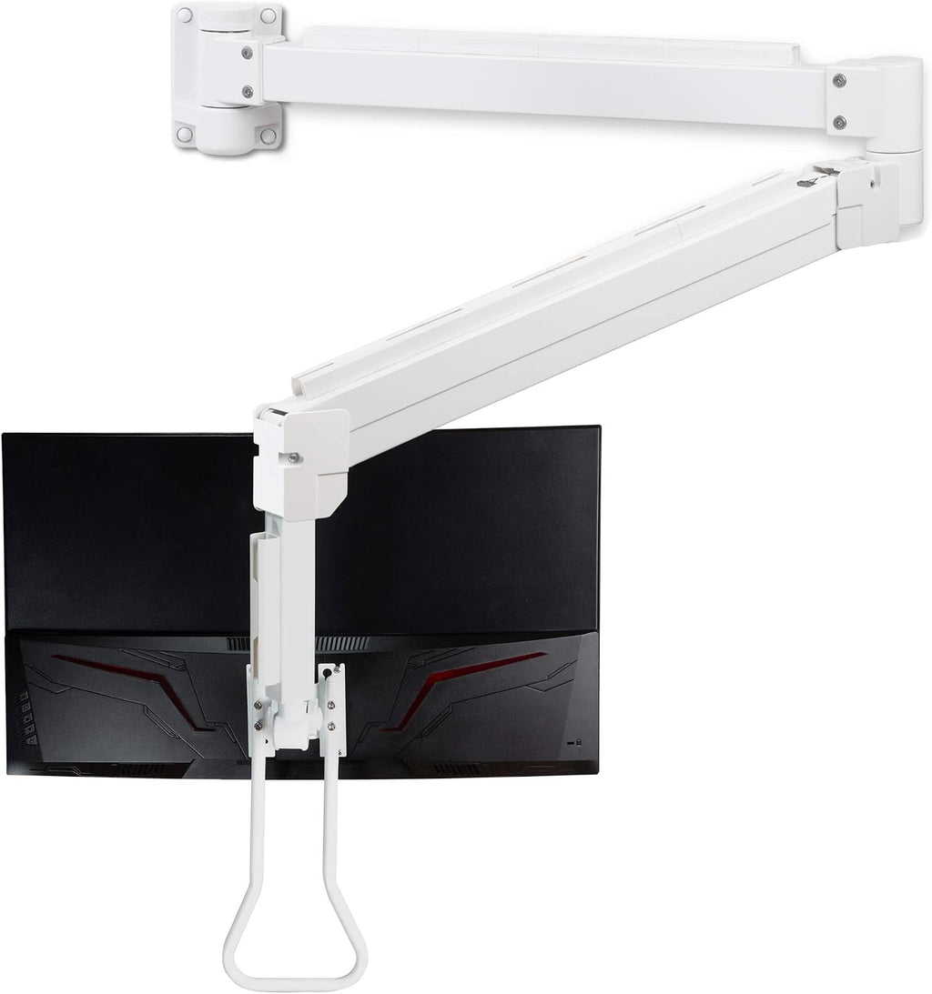 AVLT Medical Grade 17.6 lbs Monitor Wall Mount for 17 to 32inch Screen on 74' Long Extension Full Motion Height Adjustable Arm - for Healthcare, Home, Office, & Maintenance Area