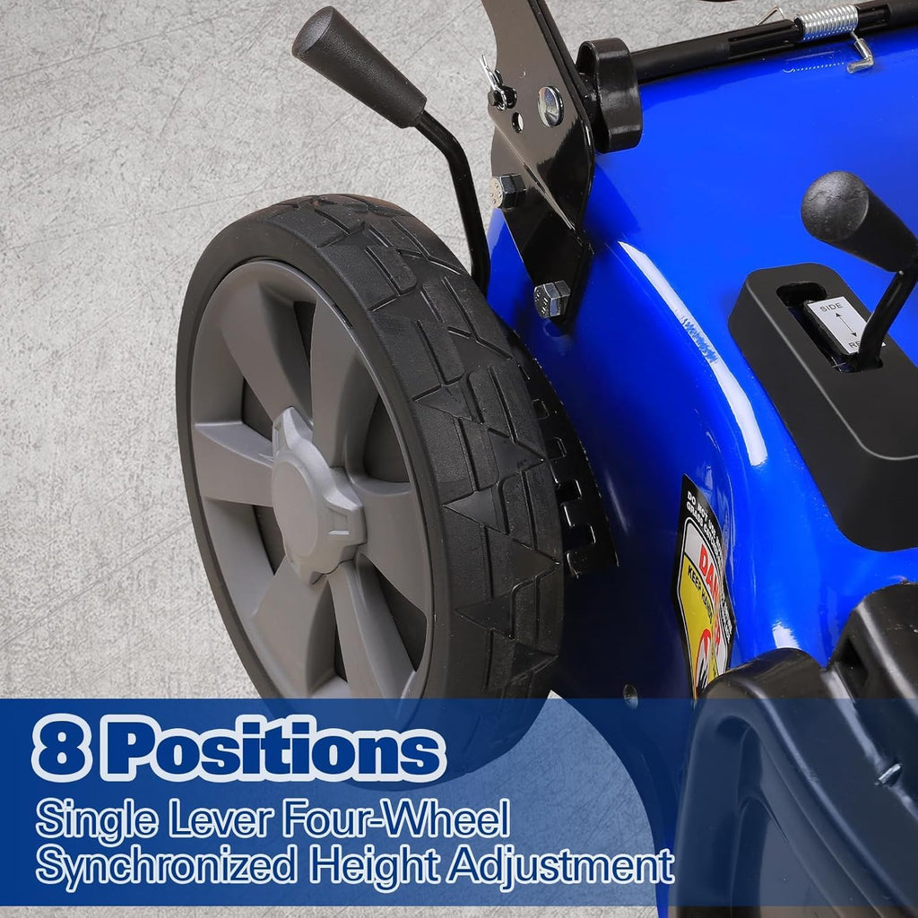 BILT HARD 21' Self Propelled Gas Lawn Mower – Powered by a 201cc 4-Cycle OHV Engine, 3-in-1 Functions (Bagging, Mulching & Side Discharge), 8-Position Cutting Height Adjustment, and Easy Start.