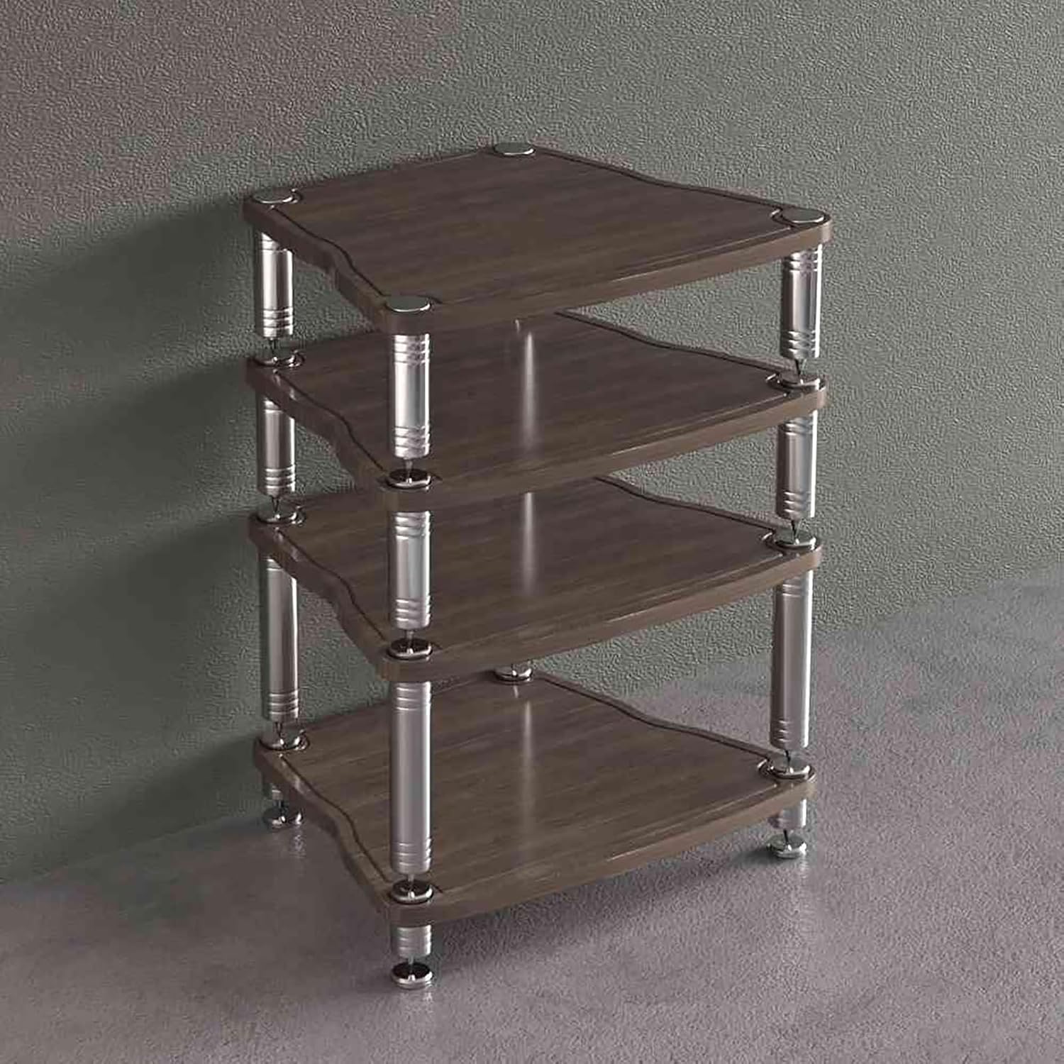 Stereo Racks and Stands AV Media Stand Audio Shelf, CD Rack Entertainment Stereo Component Organizer, for Home/Office/Theater Corner Entertainment Center(Brown,82cm/32.3in)