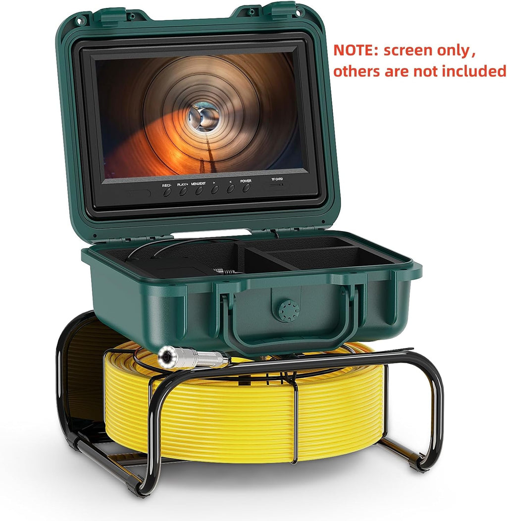 Sewer Camera Replacement Ultra High Definition 9inch Display Screen w/16GB DVR Video Rcording,JQKJCAM Drain Pipe Borescope Accessory,Monitor of Pipe Inspection Camera SP09A SP09F 9600F WP90F