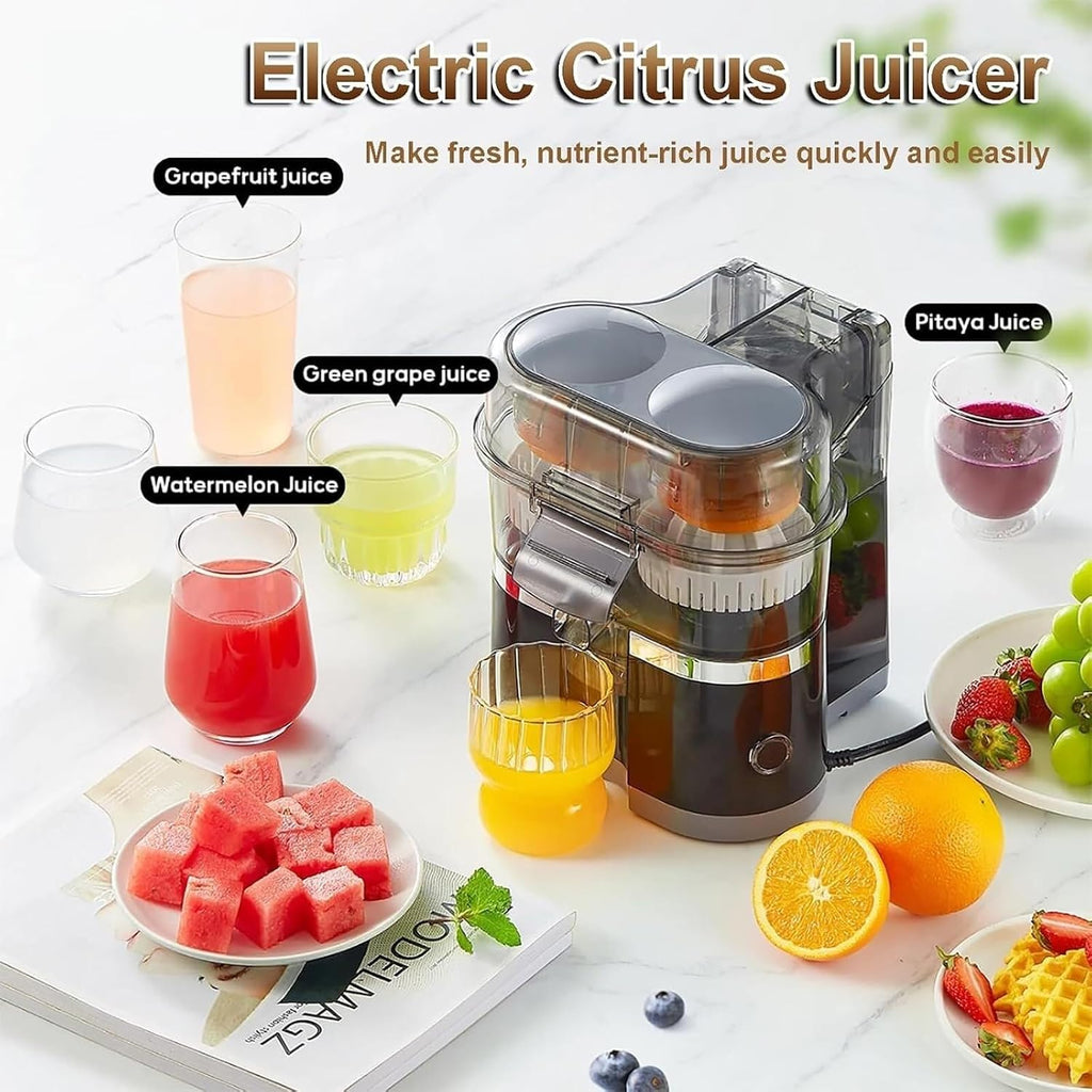 High-Speed 18000 RPM Motor, 8-blade Pulp Tank for Quick Juice Extraction in 20 Seconds, Easy to Clean with Separate Accessories, Perfect for Fresh Citrus Juices at Home