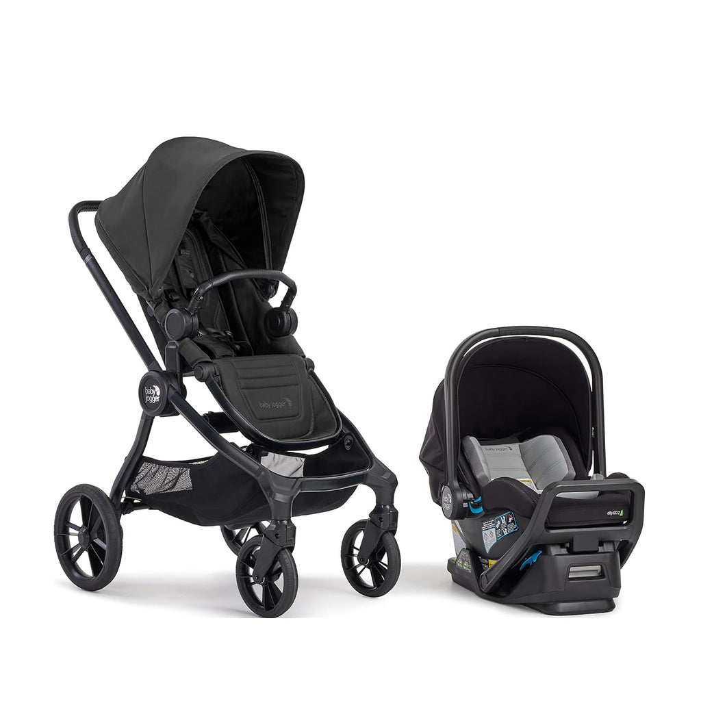 Baby Jogger® City Sights® Travel System - Convertible Stroller with Included City GO Infant Car Seat Rich Black