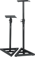 Gator Frameworks Studio Monitor Stands with Adjustable Height and Locking Saftey Pin, Pair (GFW-SPK-SM50)