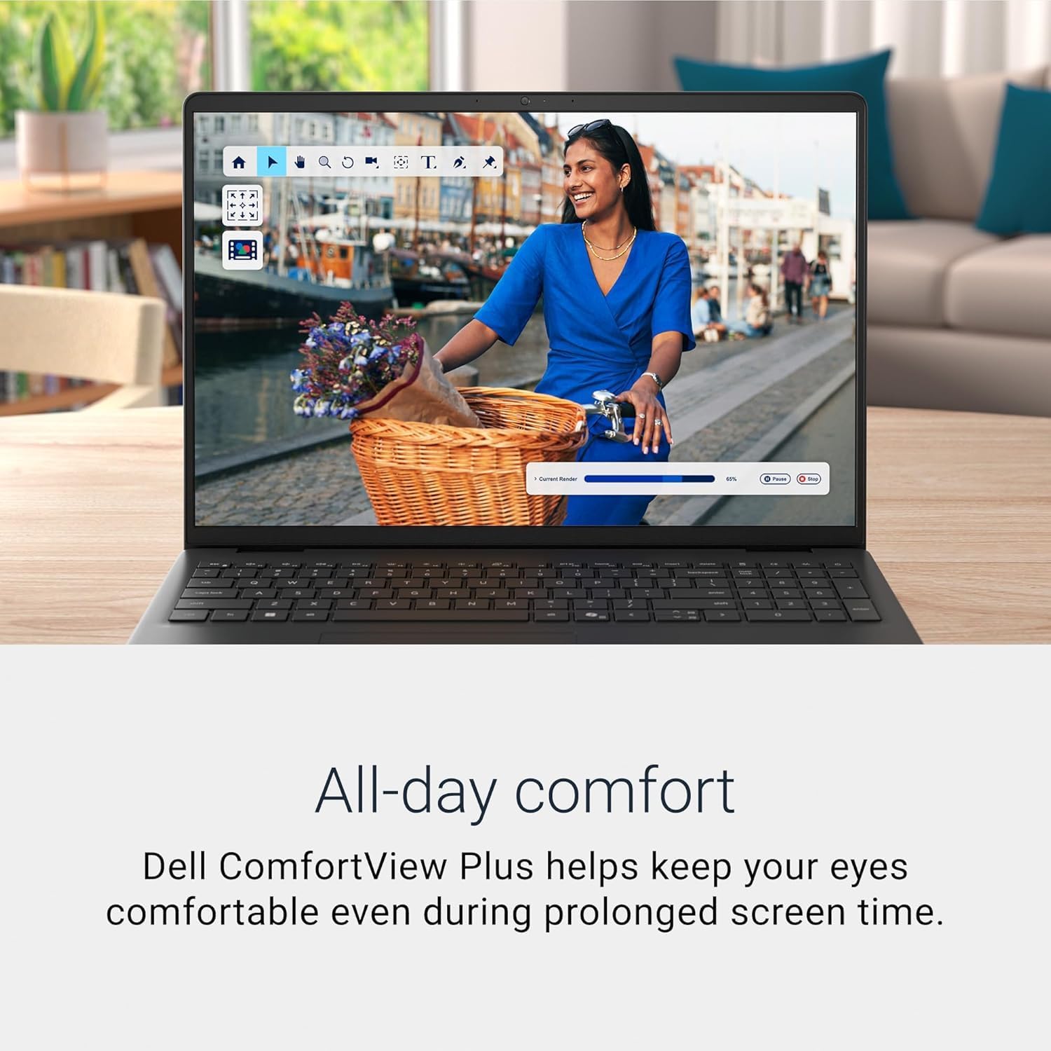 Dell Inspiron 15 3535 Touchscreen Laptop - 20GB DDR4 RAM, 1TB SSD, 15.6' FHD WVA Display, AMD Ryzen 7 7730U,Windows 11 Pro, Copilot, Wi-Fi, Numeric Keypad, Webcam, for Business & Students