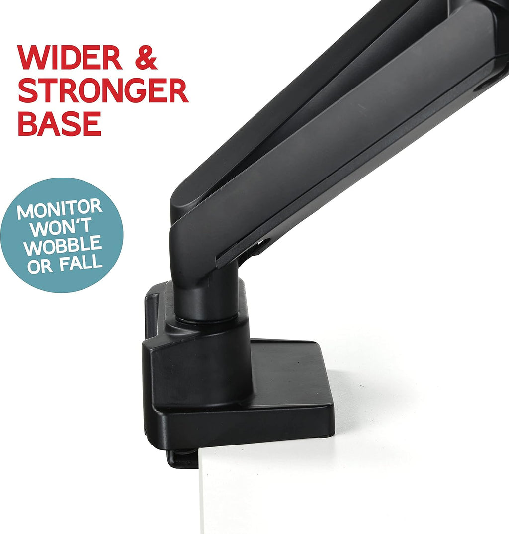 Dual Monitor Arm Stand for 35 Inch Screens - Full Adjustable VESA Mount for 2 Monitors, Heavy Duty Dual Monitor Desk Mount Compatible with C Clamp, Grommet Mounting Base, Holds 26.4lbs per Arm, Black