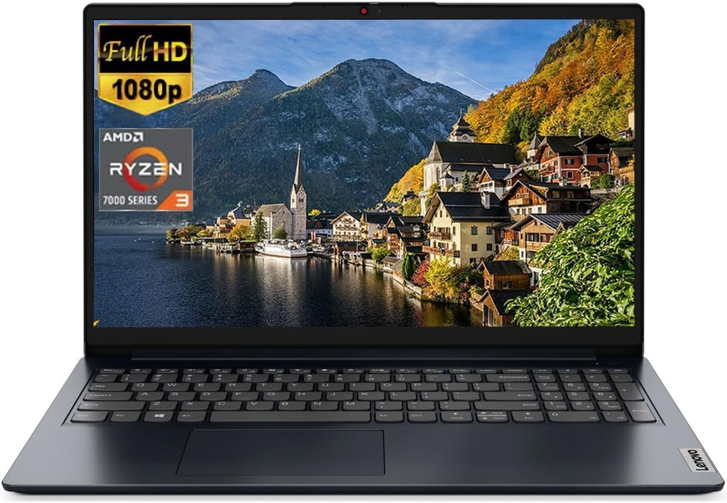Lenovo Ideapad Laptop 15.6' FHD Laptop AMD Ryzen 3 7320U 8GB RAM 1TB PCIe NVMe SSD, HDMI, Webcam, Wi-Fi 5, Bluetooth, Windows 11 Professional