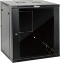 Tecmojo 15U Wall Mount Rack,15U Rack 17.7 Inch Depth,Hold Up to 176 Lbs,Enclosed Wall Mount Rack Kit for 19 Inch Network,Server and AV Gear,Glass Door(Elite Collection)