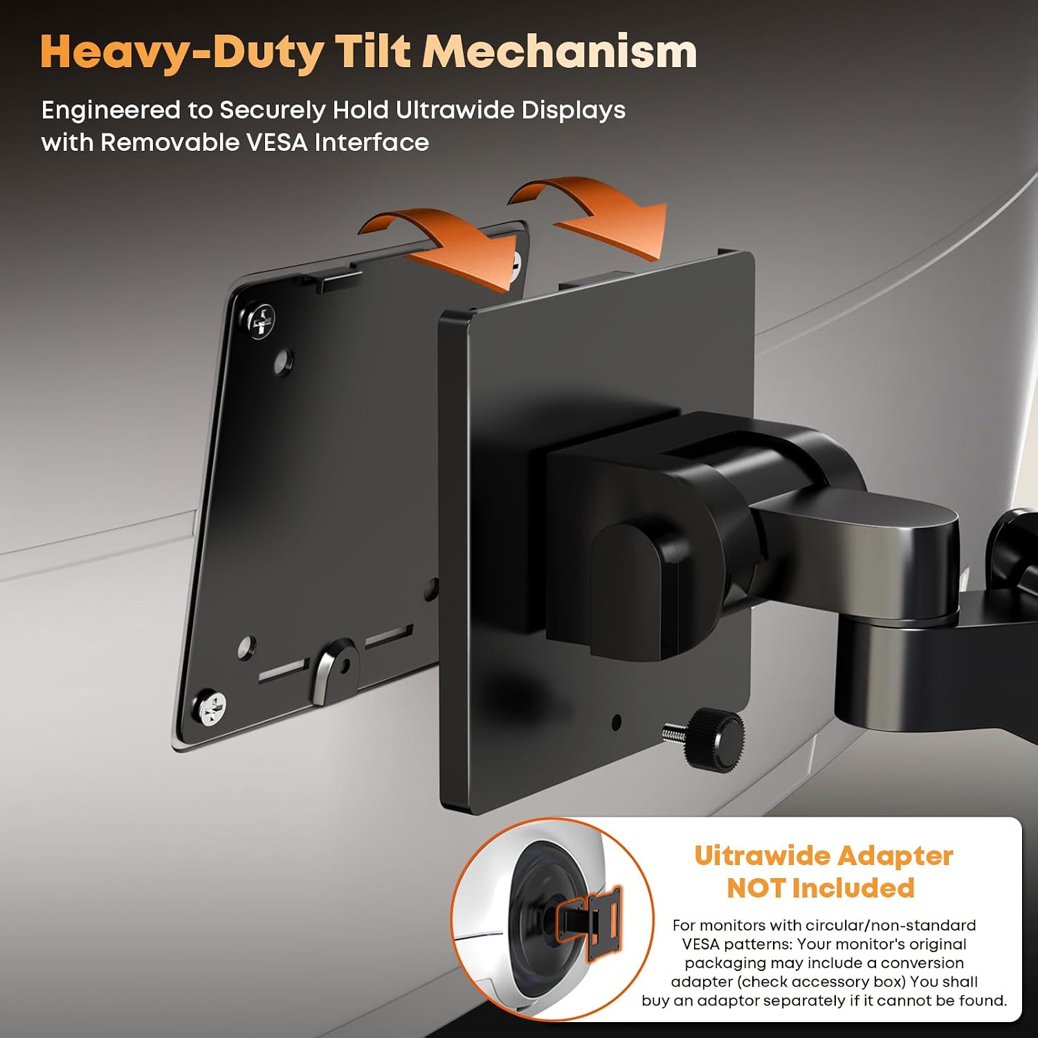 PUTORSEN 17-49 inch Premium Aluminum Heavy Duty Dual Monitor Arm for Ultrawide Screens up to 44lbs, Vertical Stacked Dual Monitor Desk Mount, Full Motion Dual Vertical Monitor Mount, VESA 75/100,Black