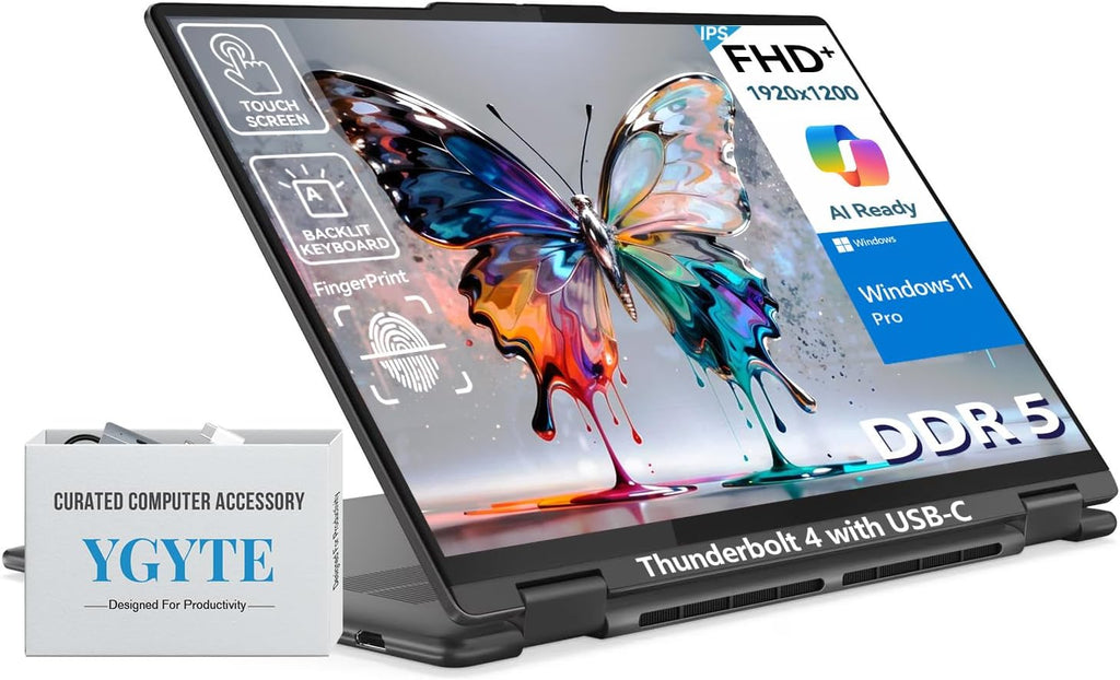 Lenovo Yoga 7i 2 in 1 Laptop Touchscreen, 16' FHD+ 360 Foldable Touch Screen Convertible, Intel Core Ultra 7, Windows 11 Pro Laptop PC, 16GB DDR5 RAM 512GB SSD, Backlit 10-Key, Fingerprint