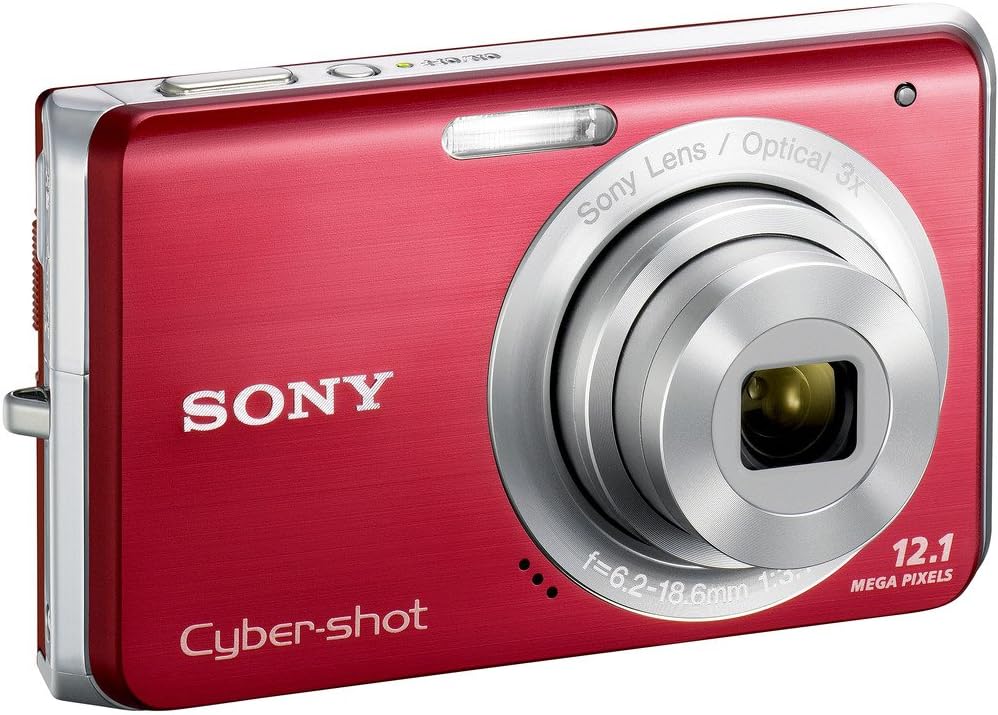 Sony Cybershot DSC-W190 12.1MP Digital Camera with 3x Super Steady Shot Stabilized Zoom and 2.7 inch LCD (Red)