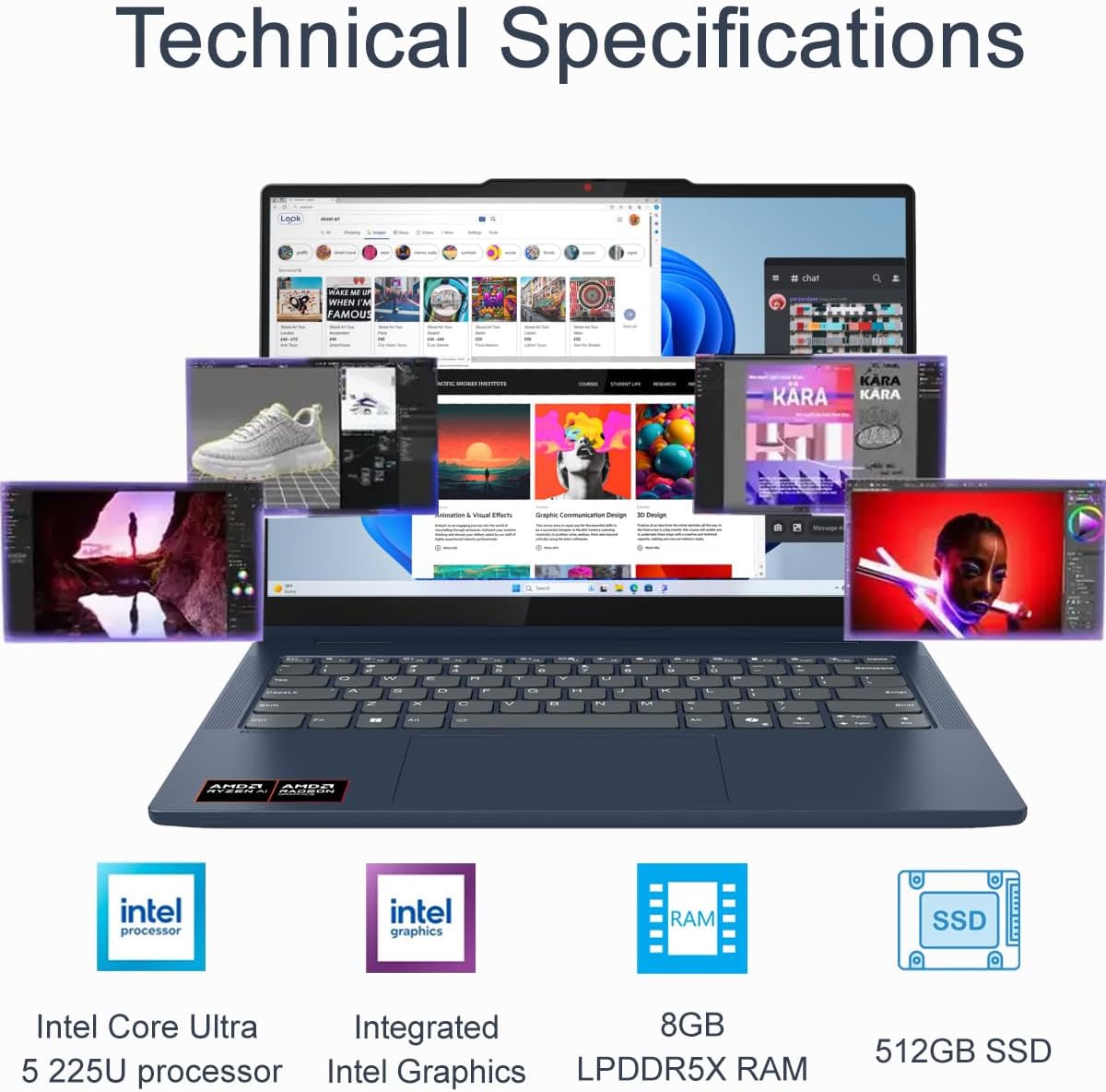 Lenovo IdeaPad Flex 5i 2-in-1 Laptop (14' FHD+ Touchscreen, Intel Ultra 5 Gen 2 225U, 8GB RAM, 512GB SSD, 12-Core (>i7-1355U)) AI PC for Creator, Backlit, Designer, IR Webcam, Win 11 Home