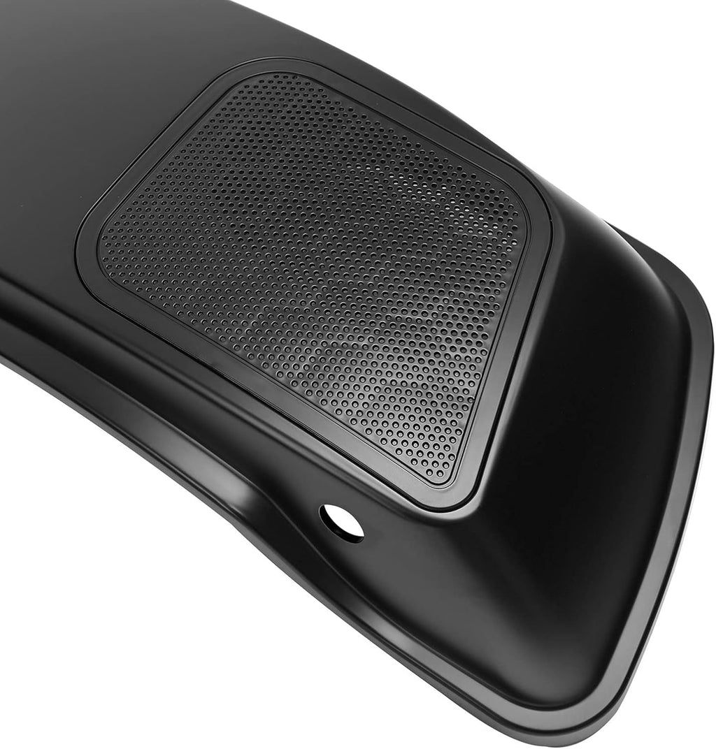 HR3 Black Denim Saddlebag Lids w/ 6'x9' Speaker Grills Compatible with 2014-later Harley Touring Road Glide Street Glide Ultra Limited Electra Glide Standard
