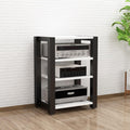 Stereo Racks and Stands, 2/3/4/5 Tier AV Media Stand, Audio Equipment Rack with Adjustable Shelves, Reinforced Steel Frame, Adjustable Footpads, for Home Theater(White,4 Tier 60x51x80cm)