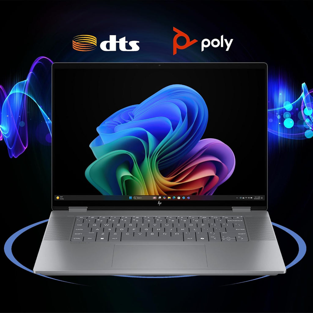 HP OmniBook X Flip 2-in-1 Laptop 16' WUXGA IPS Touch (400nits) AMD 6-core Ryzen AI 5 340 (Up to 50 Tops) 16GB RAM 2TB SSD for Creator Designer Business Professional Win11 ICP Hub