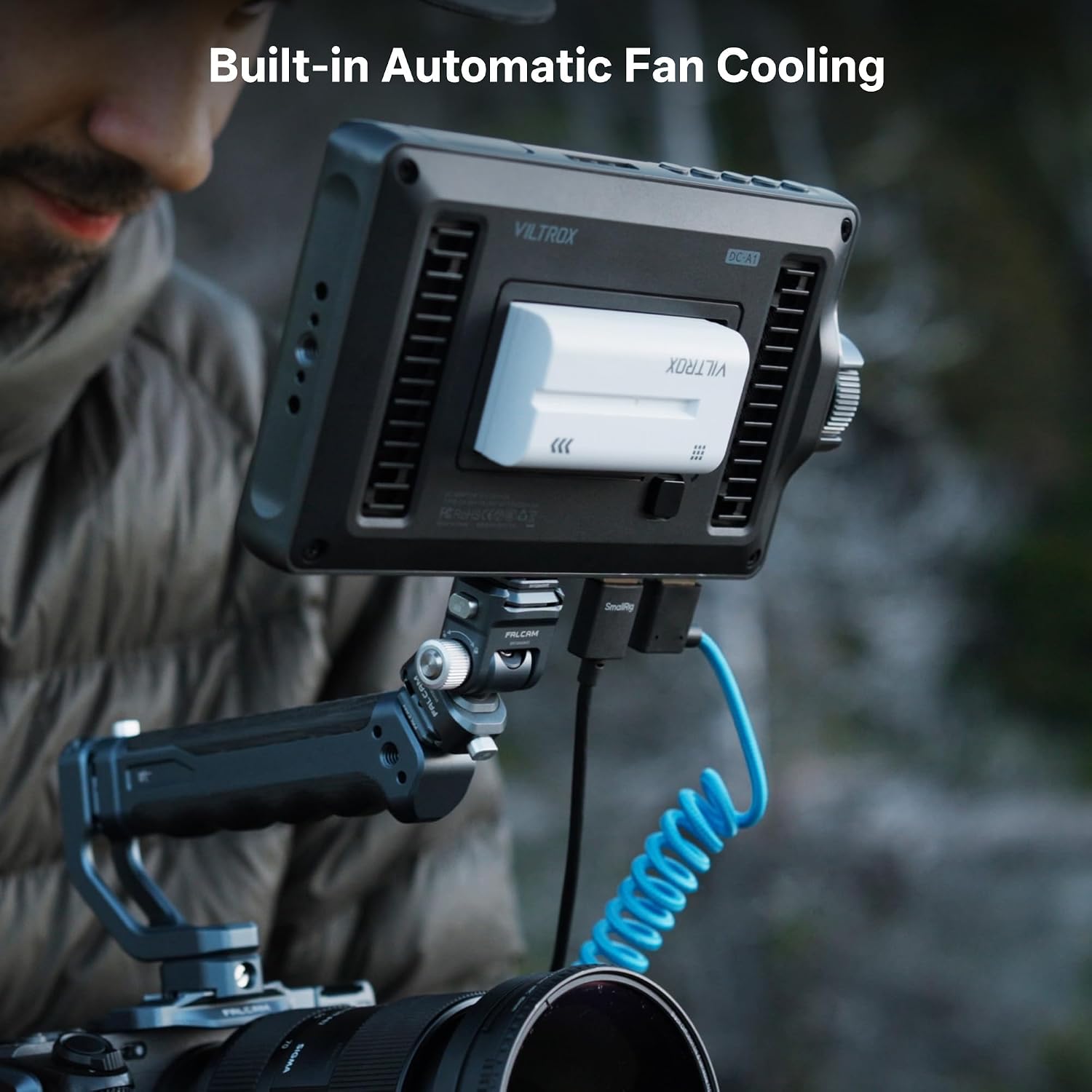 VILTROX DC-A1 2800nit Video Field Monitor, 7 Inch Touchscreen 60Hz 4K Camera External Monitor with Cooling Fans, 1920x1080 DSLR Monitor 4K HDMI in/Out, 170° Wide Angle