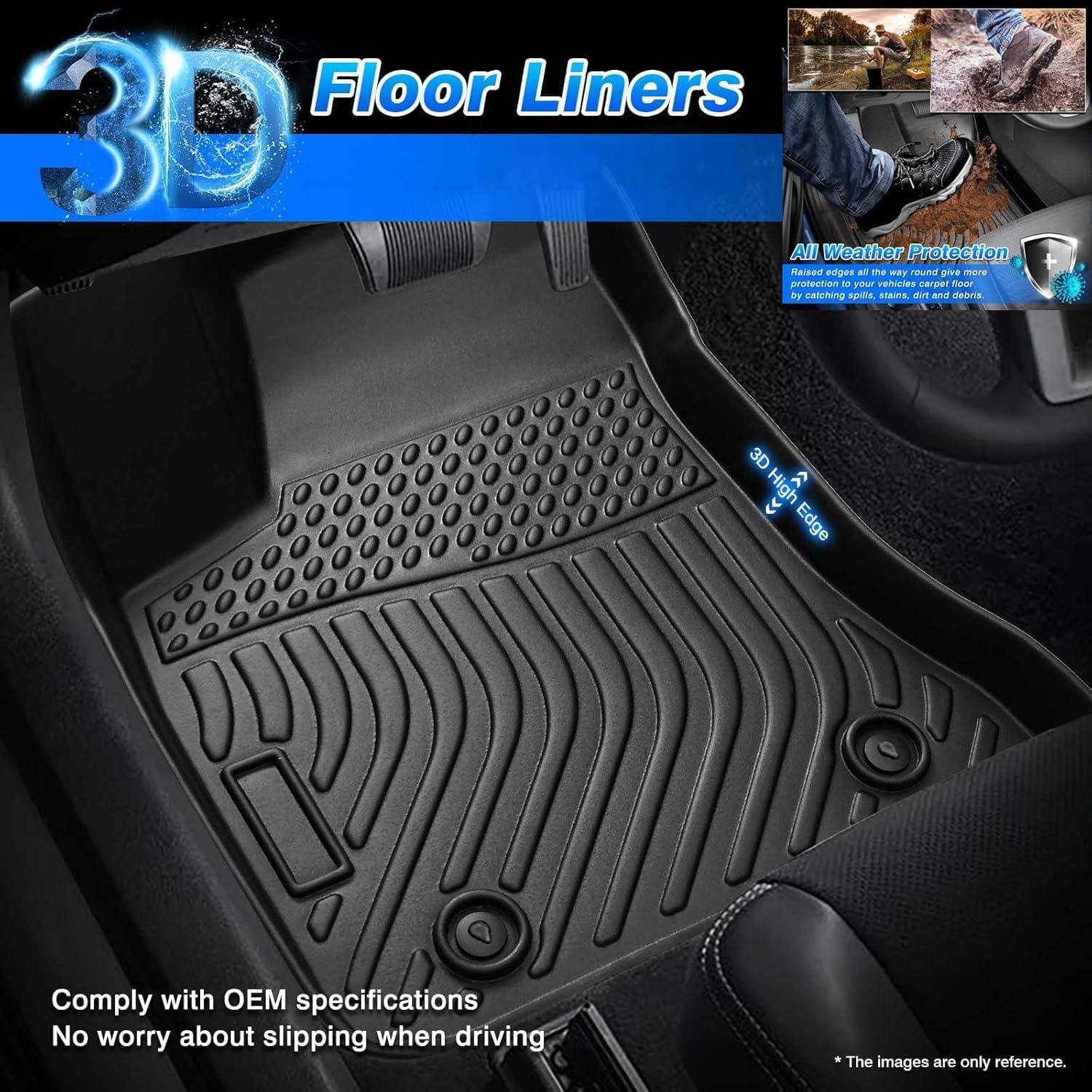 Cartist Floor Mats and Cargo Liner Fit for BMW 5 Series G60 (530i/530i xd/540i/540i xd) 2024 2025 All Weather Floor Mat G60 Accessories Heavy Duty Carpet Protection
