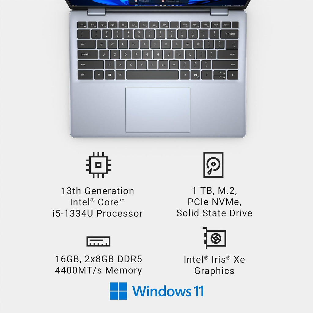 Dell Inspiron 14 Business Laptop 5440-14.0-inch 16:10 FHD+, Intel Core i5-1334U, 16GB RAM, 1TB SSD, Intel Iris Xe Graphics, Windows 11 Pro Laptop, McAfee Business Protection 1-Year, Onsite Service