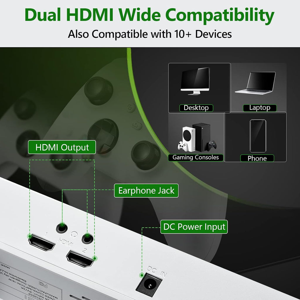 DEPGI 12.5' Portable Gaming Monitor for Xbox Series S (not Included), 1080P Full HD Display with IPS Screen Dual HDMI 2, Support HDR Freesync 3 Game Modes, for Travel Outdoor Indoor Use