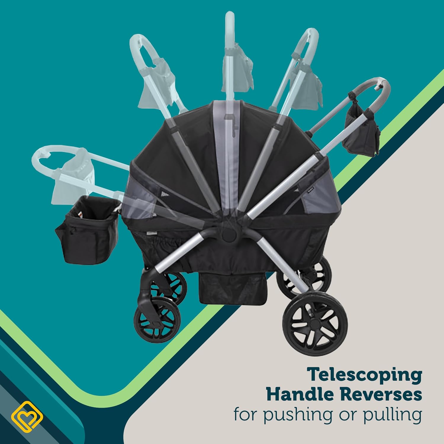 Safety 1st Summit Wagon Stroller for 2 Kids with Removable Tray in High Street