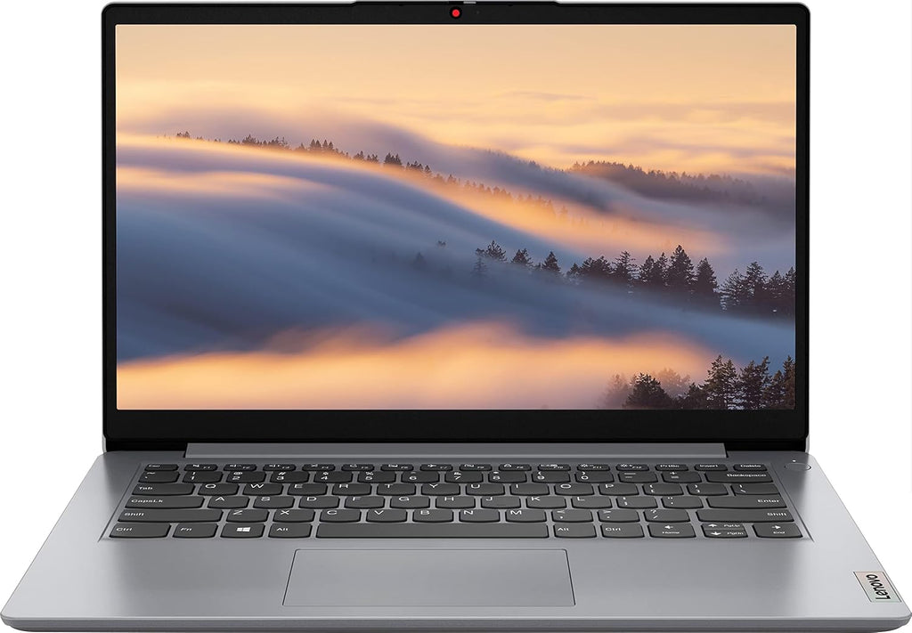 Lenovo Ideapad 1i Thin Light Laptop, 14.0' HD Display, Intel Celeron N4020(up to 2.80 GHz), 4GB RAM 64GB eMMC, WiFi 6, Webcam, 10Hr Battery, Windows 11 S, Cloud Grey